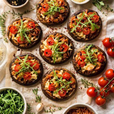 Image of Caramelized Onion Portabello Mini Pizzas