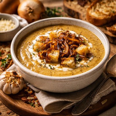 Image of Caramelized Onion Roasted Garlic Bisque