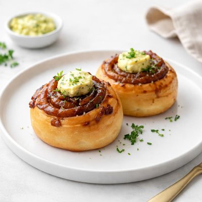 Image of Caramelized Onion Rolls with Herb Butter
