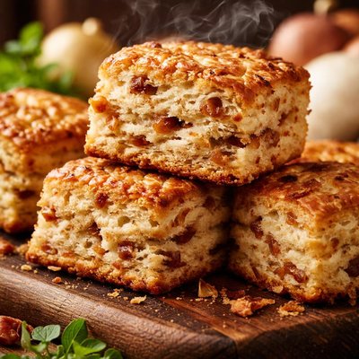 Image of Caramelized Onion Sourdough Biscuits from Kaf