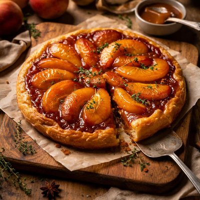 Image of Caramelized Peach Tatin