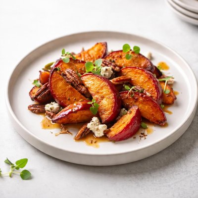 Image of Caramelized Sweet Potatoes and Peaches