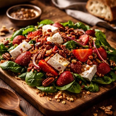 Image of Caras Strawberry Brie Spinich Salad