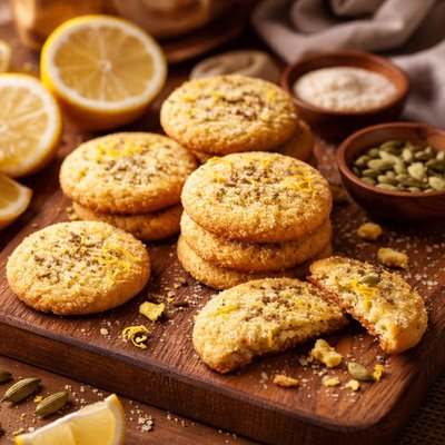 Image of Cardamom Lemon Polenta Cookies