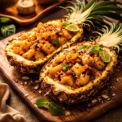Image of Caribbean Baked Pineapple
