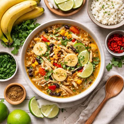 Image of Caribbean Chicken Soup with Bananas