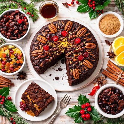 Image of Caribbean Christmas Cake Known As Black Cake