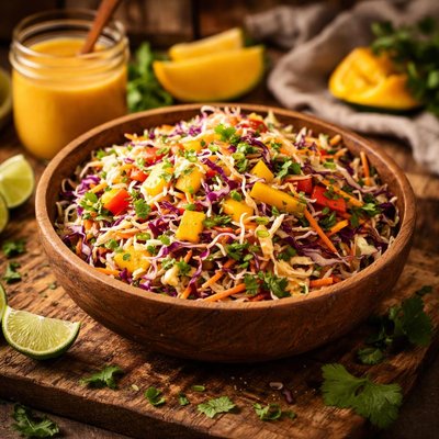 Image of Caribbean Coleslaw with Orange Mango Dressing
