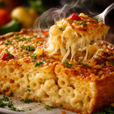Image of Caribbean Macaroni Cheese Pie
