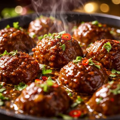 Image of Caribbean Meatballs in Spiced Rum Sauce