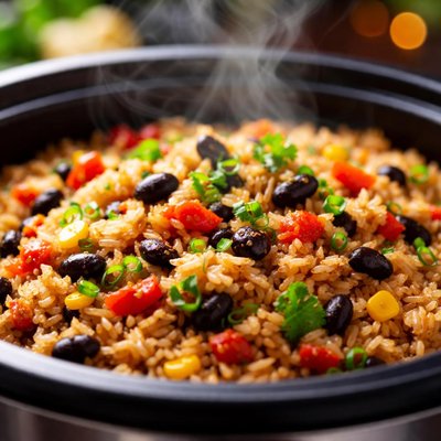 Image of Caribbean Rice in Rice Cooker
