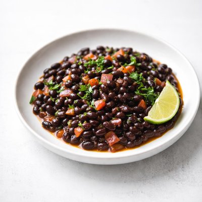 Image of Caribbean Style Black Beans with Rum