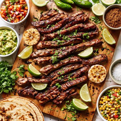 Image of Carne Asada Arrachera Con Ajo Y Limon a La Parrilla
