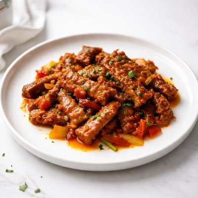 Image of Carne De Cerdo Guisado Browned Pork Strips