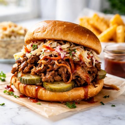 Image of Carolina Style Pulled Pork Sandwich