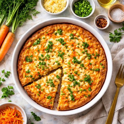 Image of Carrot and Cheese Crustless Quiche