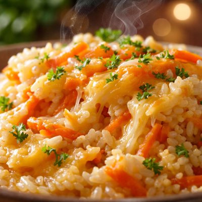 Image of Carrot and Cheesy Rice Casserole