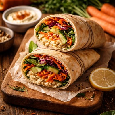Image of Carrot and Hummus Wrap