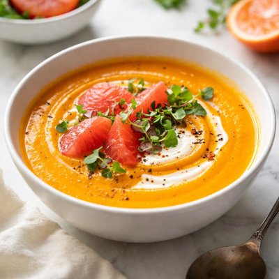 Image of Carrot and Pink Grapefruit Soup