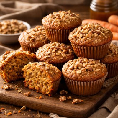 Image of Carrot and Walnut Muffins