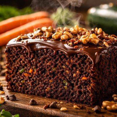 Image of Carrot and Zucchini Chocolate Cake