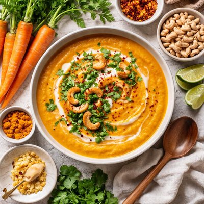 Image of Carrot Cashew Curry Soup