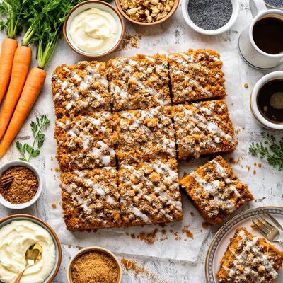 Image of Carrot Coffee Cake with Poppy Seed Streusel