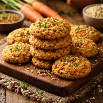 Image of Carrot Cookies with Besan