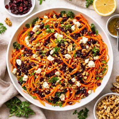 Image of Carrot Cranberry and Walnut Salad
