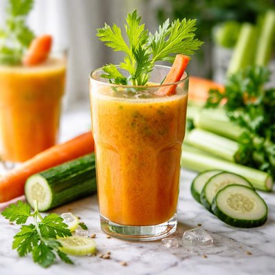 Image of Carrot Cucumber and Celery Juice Refresher for Juicer