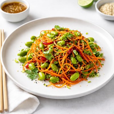 Image of Carrot Edamame Salad with Sweet Asian Vinaigrette