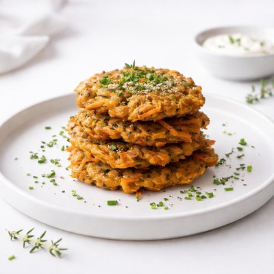 Image of Carrot Fritters with Chives and Thyme