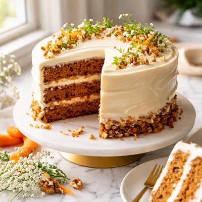 Image of Carrot Layer Cake with Cream Cheese Frosting