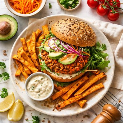 Image of Carrot Nut Bean Burger
