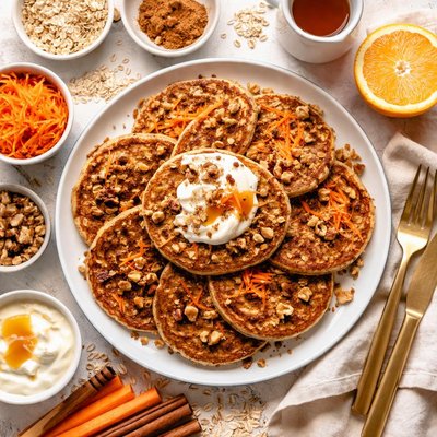 Image of Carrot Oat Pancakes Gluten Free
