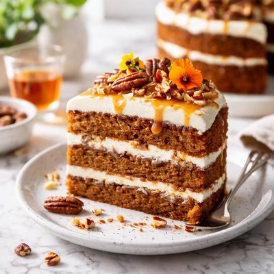 Image of Carrot Pecan and Liqueur Dessert