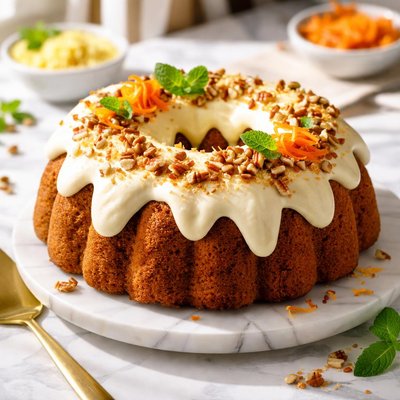 Image of Carrot Pineapple Bundt Cake with Cream Cheese Frosting