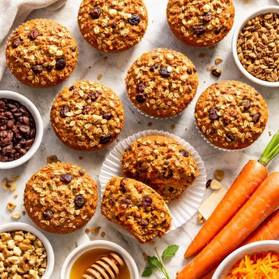 Image of Carrot Raisin Bran Muffins