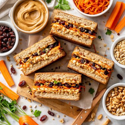 Image of Carrot Raisin Pb Sandwiches