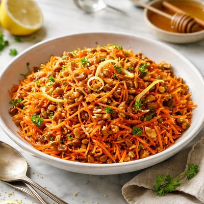 Image of Carrot Salad with Cinnamon Lemon and Honey