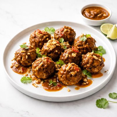 Image of Carrot Satay Meatballs Using Vegemite