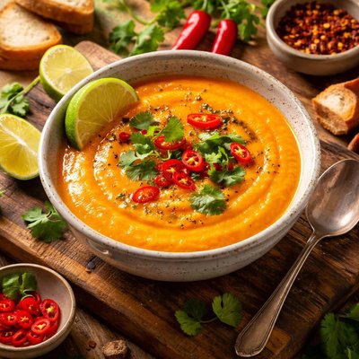 Image of Carrot Soup with Lime and Chiles
