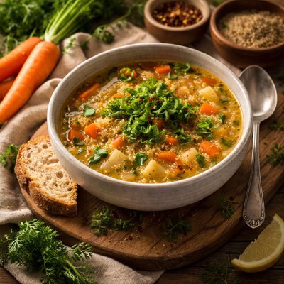 Image of Carrot Top Quinoa Soup