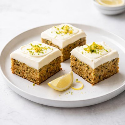 Image of Carrot Zucchini Bars with Lemon Cream Cheese Frosting