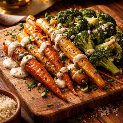 Image of Carrots and Broccoli with Horseradish