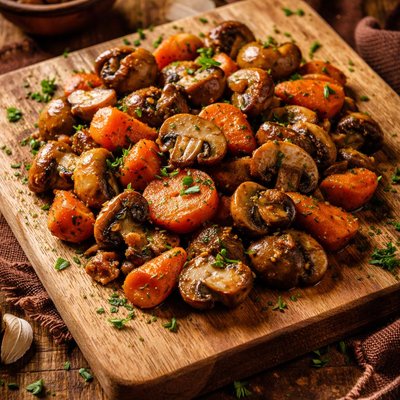 Image of Carrots and Mushrooms Saute