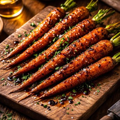 Image of Carrots Glazed with Balsamic Vinegar and Butter