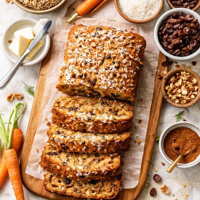 Image of Carrots Raisins Coconut Bread