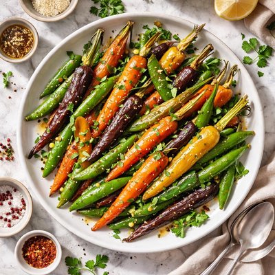 Image of Carrots with Sugar Snap Peas