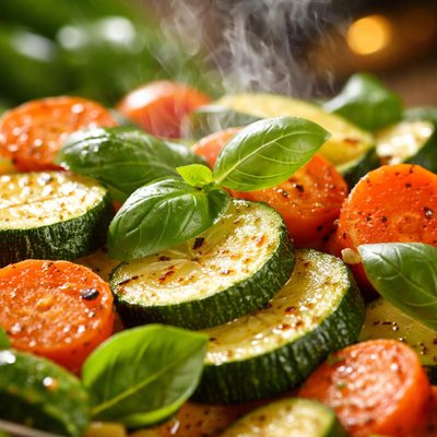 Image of Carrots Zucchini and Basil